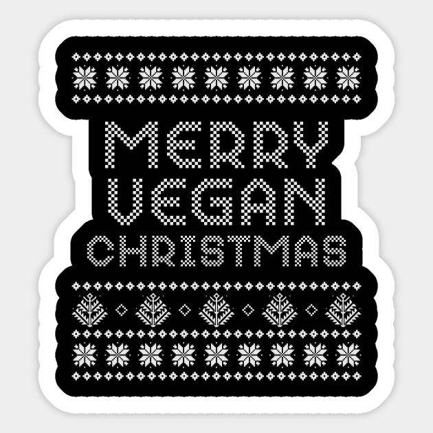 Merry Vegan Christmas, Vegan Christmas Gifts, 2023 Sticker by KindWanderer